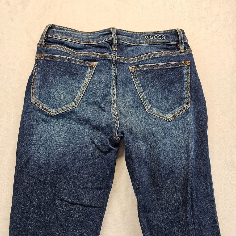 Vigoss Thompson Tomboy Jeans Stretch Distressed Ripped Blue Womens Size 27 EUC - Picture 9 of 15
